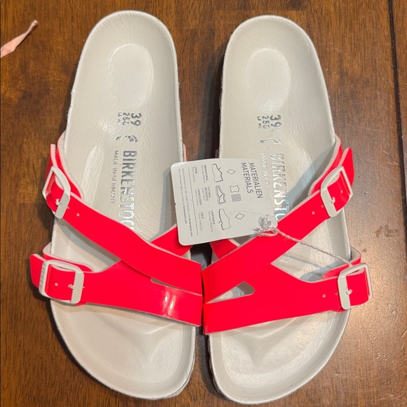 NWT Birkenstock Yao Balance Neon Pink Sandals - Picture 7 of 11